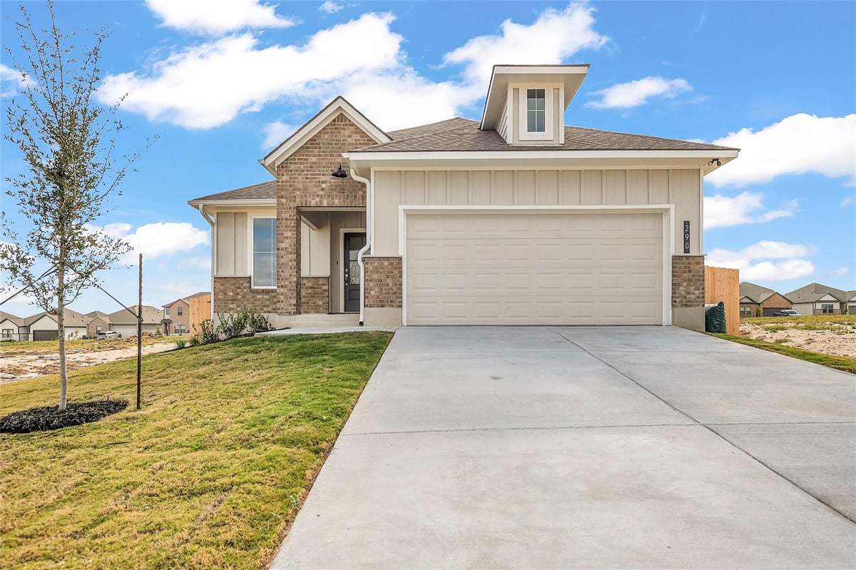 View 290 Boatright Blvd in Eastern Wells 290 Boatright Blvd - front exterior - Luxury home in Eastern Wells, Jarrell, TX