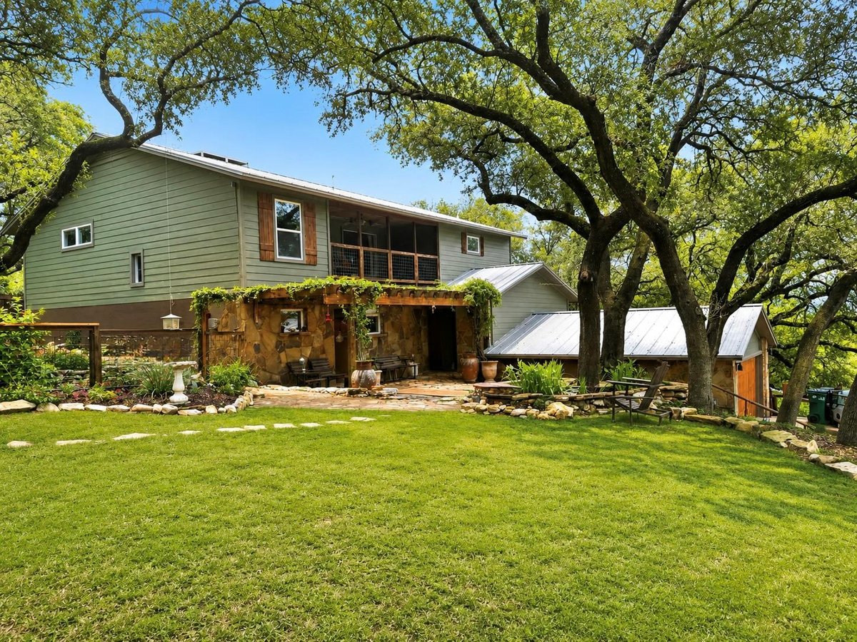 View 2905 Newton DR in Highland Lakes Estates 2905 Newton DR - front exterior - Luxury home in Highland Lakes Estates, Lago Vista, TX