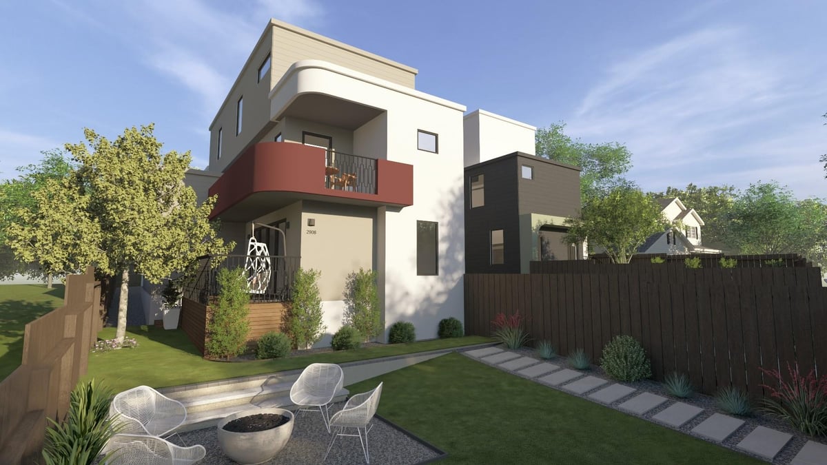 Living area at 2908  Glen Rae St  #1 - 4 bed 3 bath home