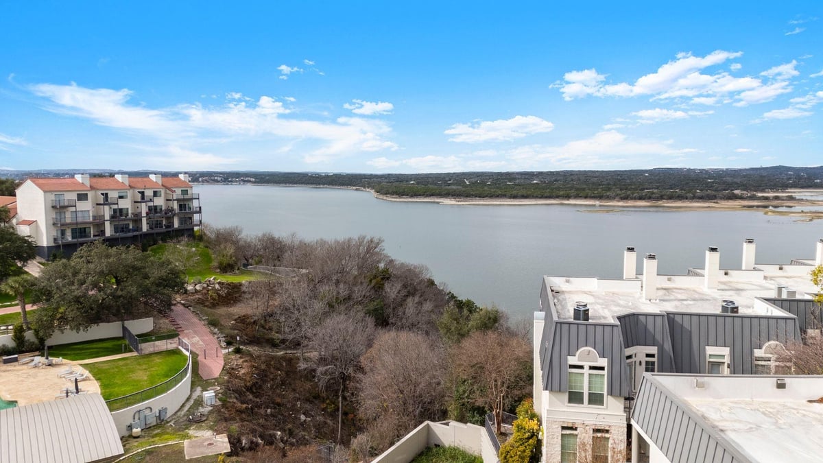 View 2918 Ranch Road 620 Rd Unit #161 in Villas On Travis Condo Amd 2918 Ranch Road 620 Rd Unit #161 - front exterior - Luxury home in Villas On Travis Condo Amd, Austin, TX