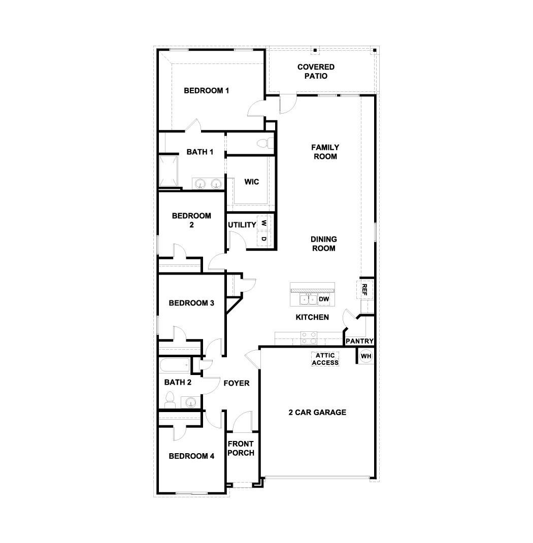 Living area at 2924  Bandolier Pass - 4 bed 2 bath home