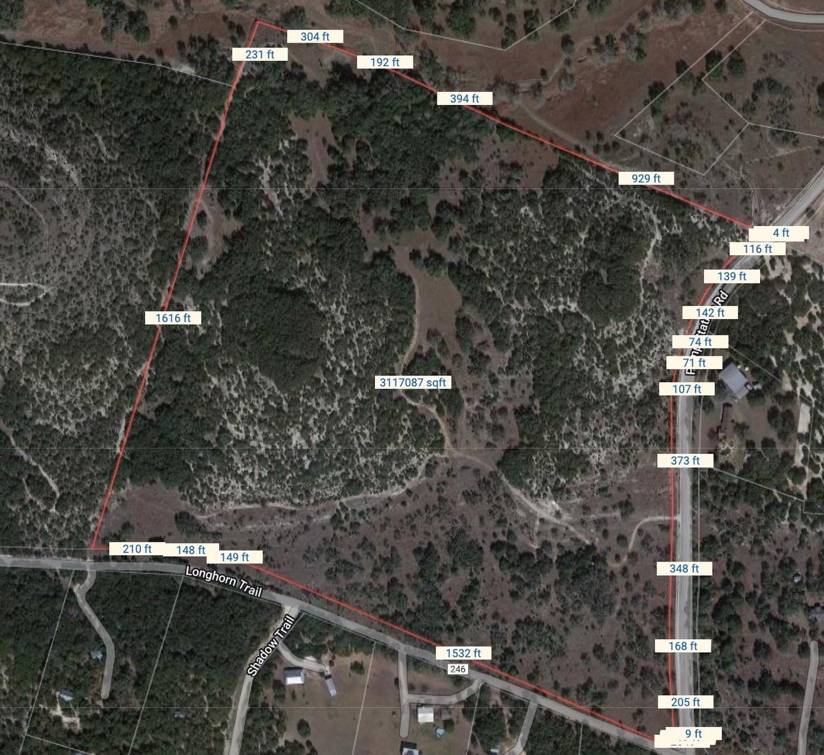 View 2993 Pump Station Rd 2993 Pump Station Rd - aerial view with 2993 Pump Station Rd in Wimberley - Luxury lot in Wimberley, TX