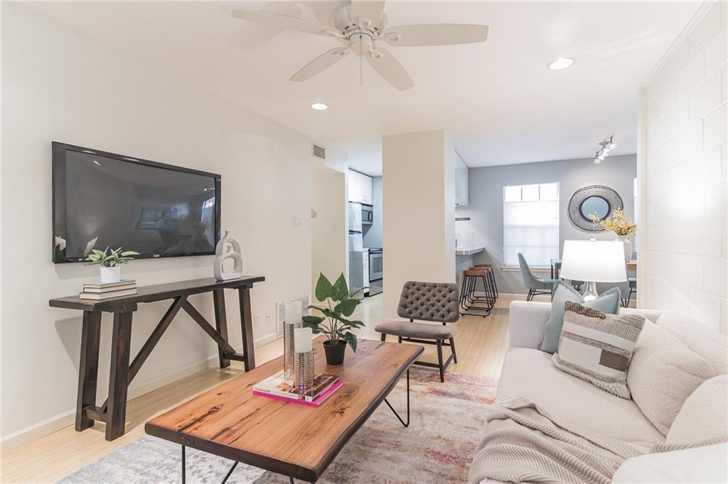Living area at 300 Crockett St Unit #116 - 3 bed 2 bath home