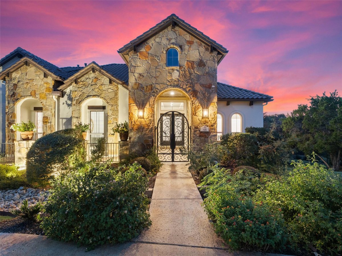 View 301 Bella Montagna Cir in Round Mountain Estates 02 301 Bella Montagna Cir - front exterior - Luxury home in Round Mountain Estates 02, Austin, TX
