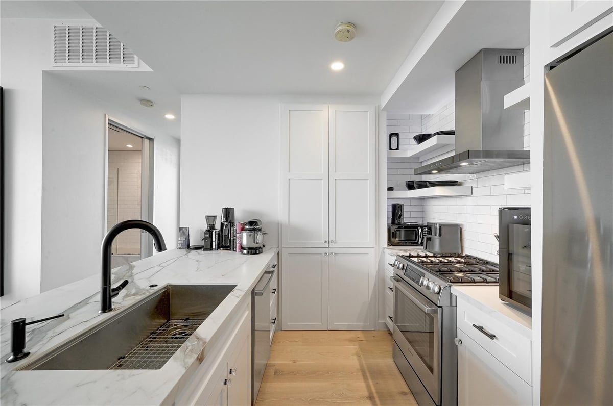 Primary bedroom at 301 West Ave Unit #2201 - 2 bed 2 bath home