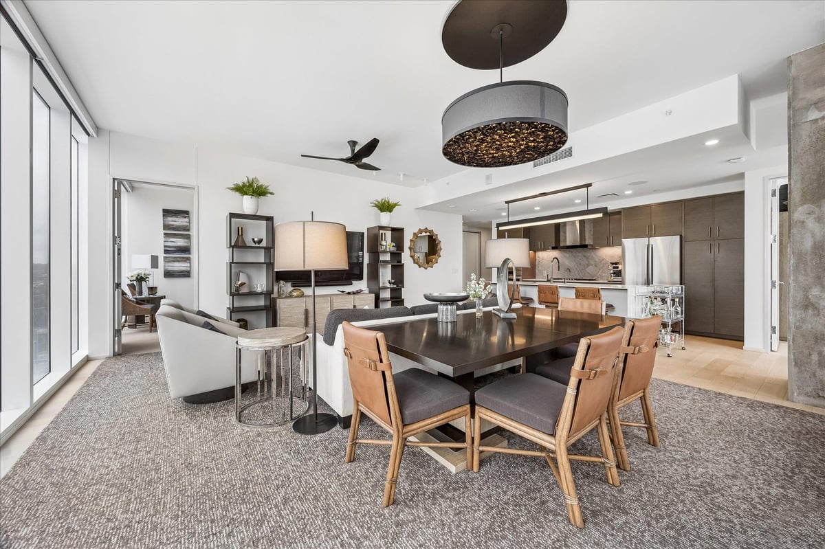 Primary bedroom at 301 West Ave Unit #1004 - 2 bed 2 bath home