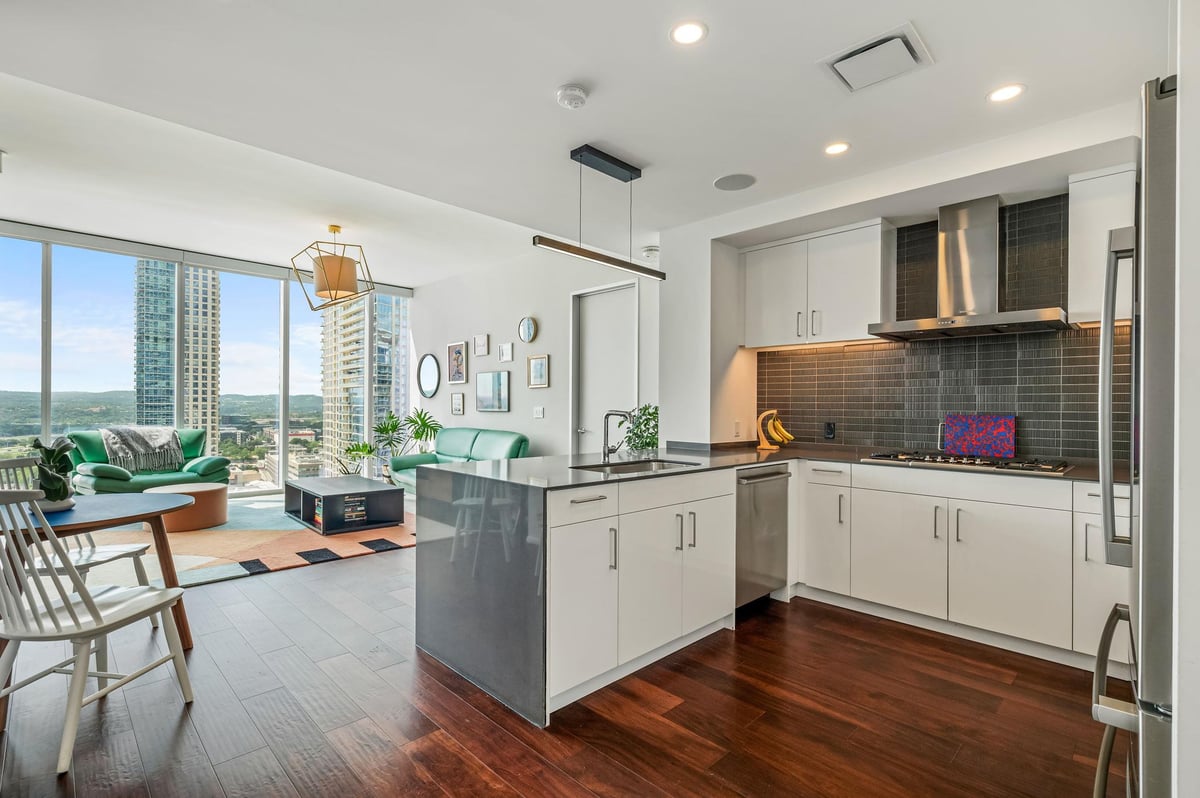 Kitchen at 301 West Ave Unit #2009 - 2 bed 2 bath home