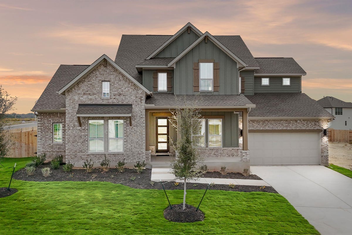 View 301 Yaklin Dr in Lariat 301 Yaklin Dr - front exterior - Luxury home in Lariat, Liberty Hill, TX