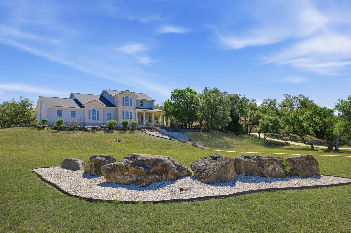 View 3011 River Way in River Crossing 3011 River Way - front exterior - Luxury home in River Crossing, Spring Branch, TX