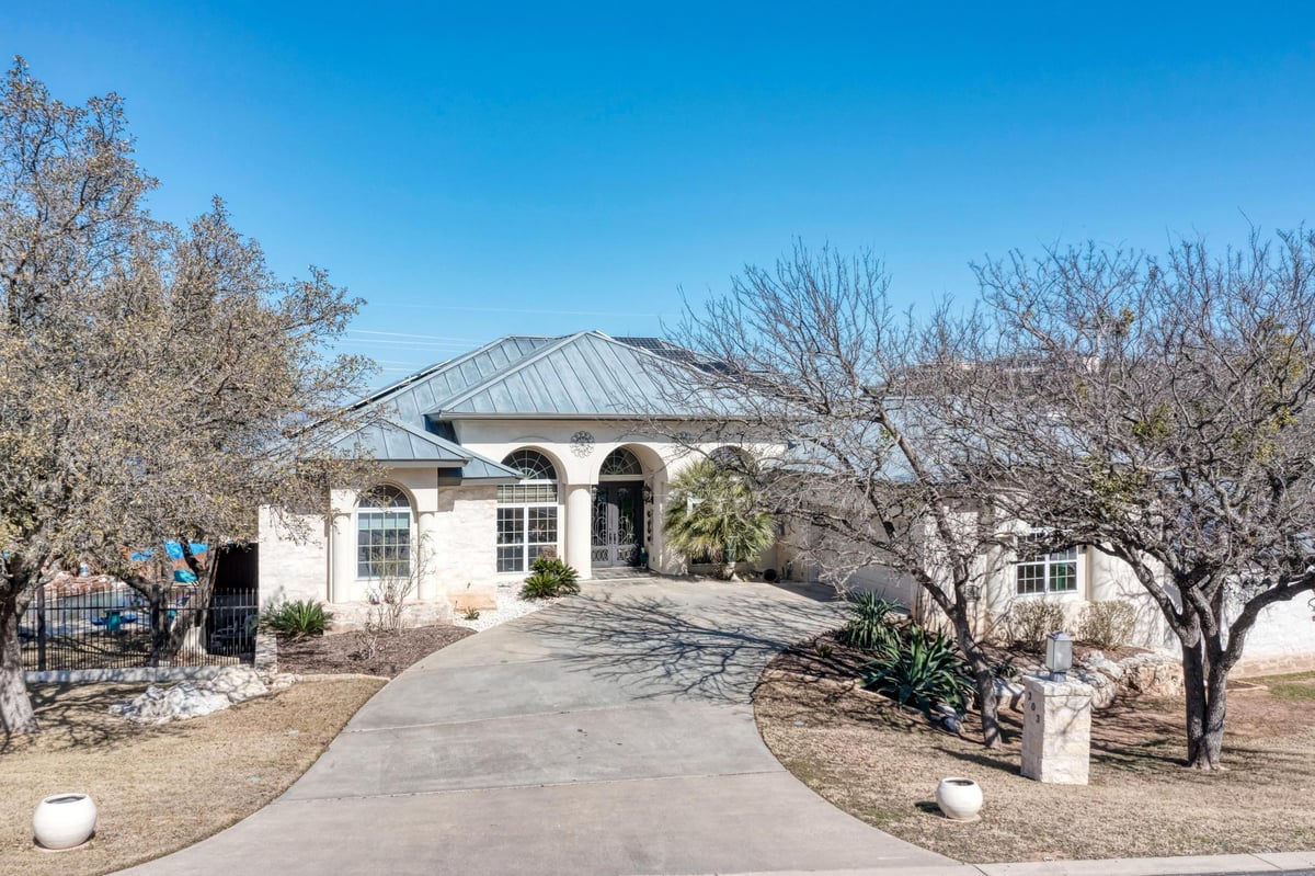 View 303 Left Ln in Horseshoe Bay North 303 Left Ln - front exterior - Luxury home in Horseshoe Bay North, Horseshoe Bay, TX
