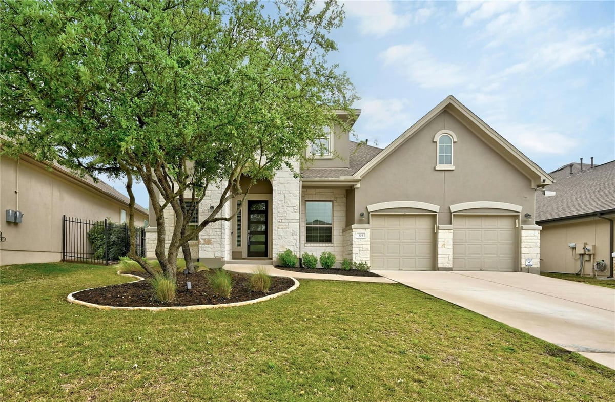 View 303 Mary Elise Way in Reunion Ranch Ph 2 Sec 2 303 Mary Elise Way - front exterior - Luxury home in Reunion Ranch Ph 2 Sec 2, Austin, TX