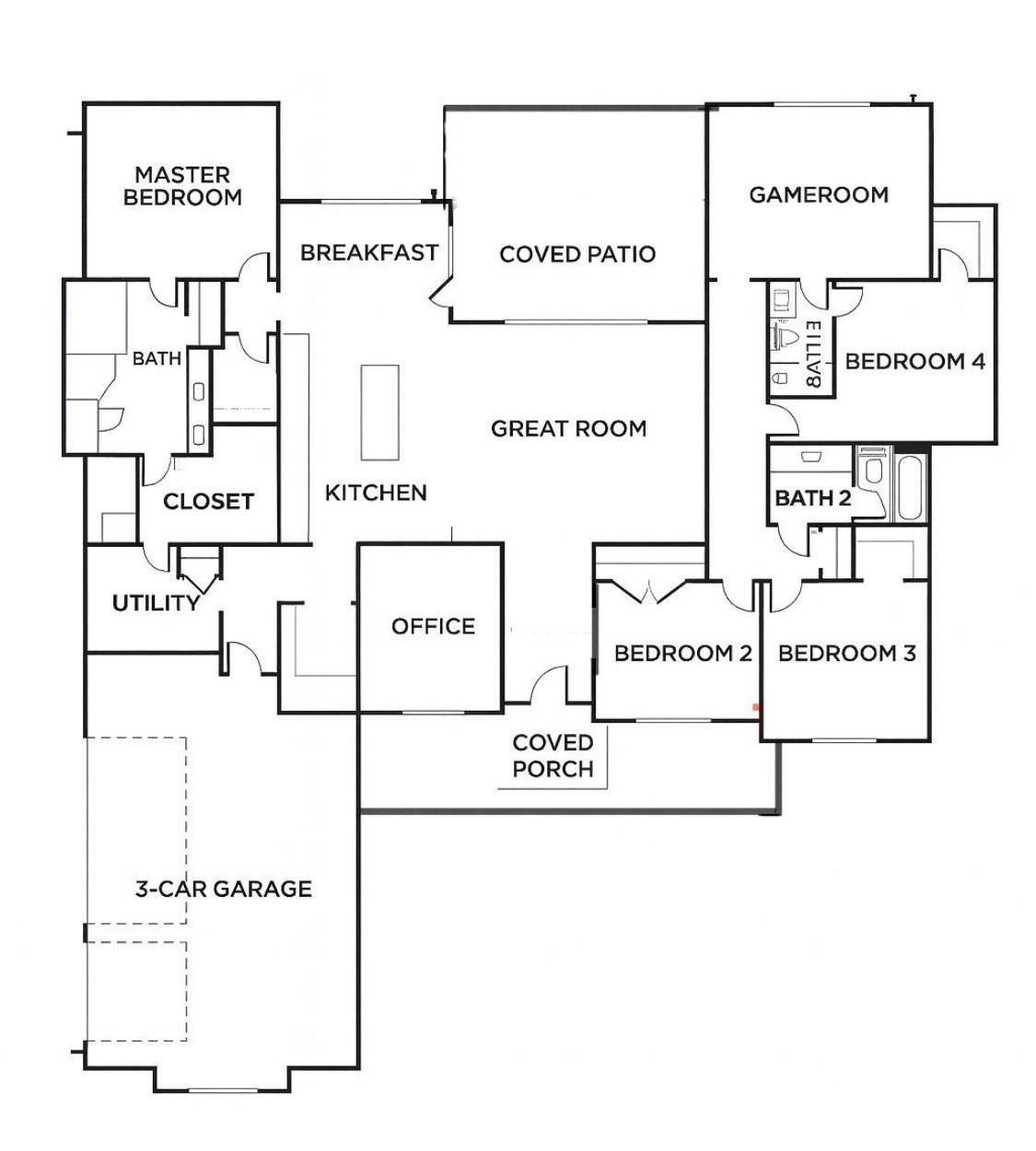 Living area at 304 Buffalo Trl - 4 bed 3 bath home