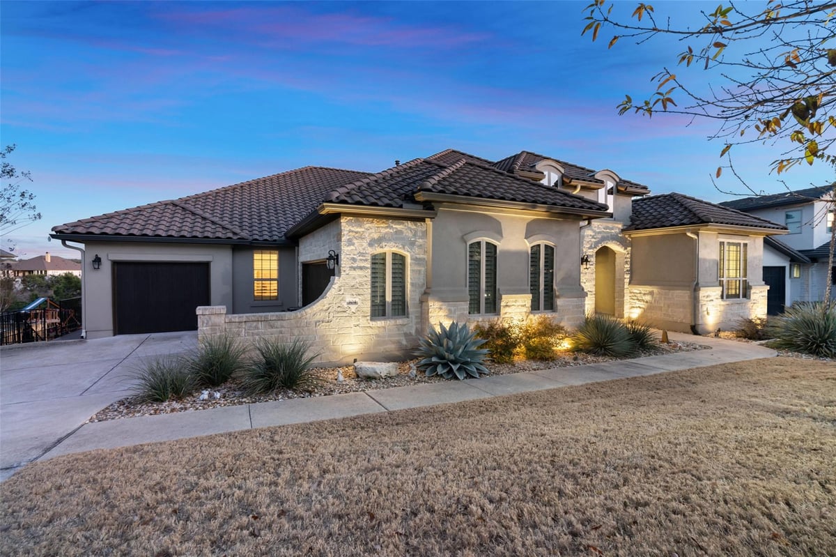 View 304 Tempranillo WAY in Lakeway Highlands Ph 1 Sec 7A 304 Tempranillo WAY - front exterior - Luxury home in Lakeway Highlands Ph 1 Sec 7A, Austin, TX