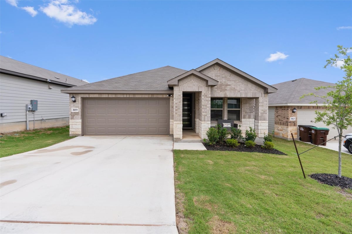 View 3059 Pike DR in Lark Canyon Un 1 3059 Pike DR - front exterior - Luxury home in Lark Canyon Un 1, New Braunfels, TX