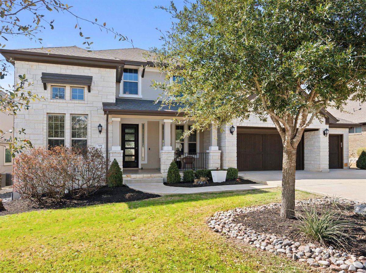 View 306 Mary Elise Way in Reunion Ranch Ph 2 Sec 2 306 Mary Elise Way - front exterior - Luxury home in Reunion Ranch Ph 2 Sec 2, Austin, TX