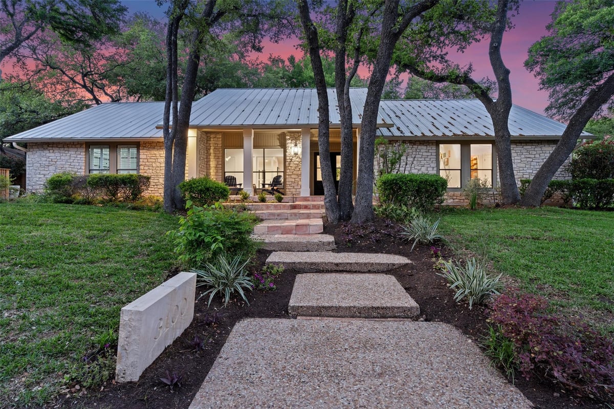 View 3100 Eaneswood DR in Beecave Woods Sec 01 3100 Eaneswood DR - front exterior - Luxury home in Beecave Woods Sec 01, Austin, TX