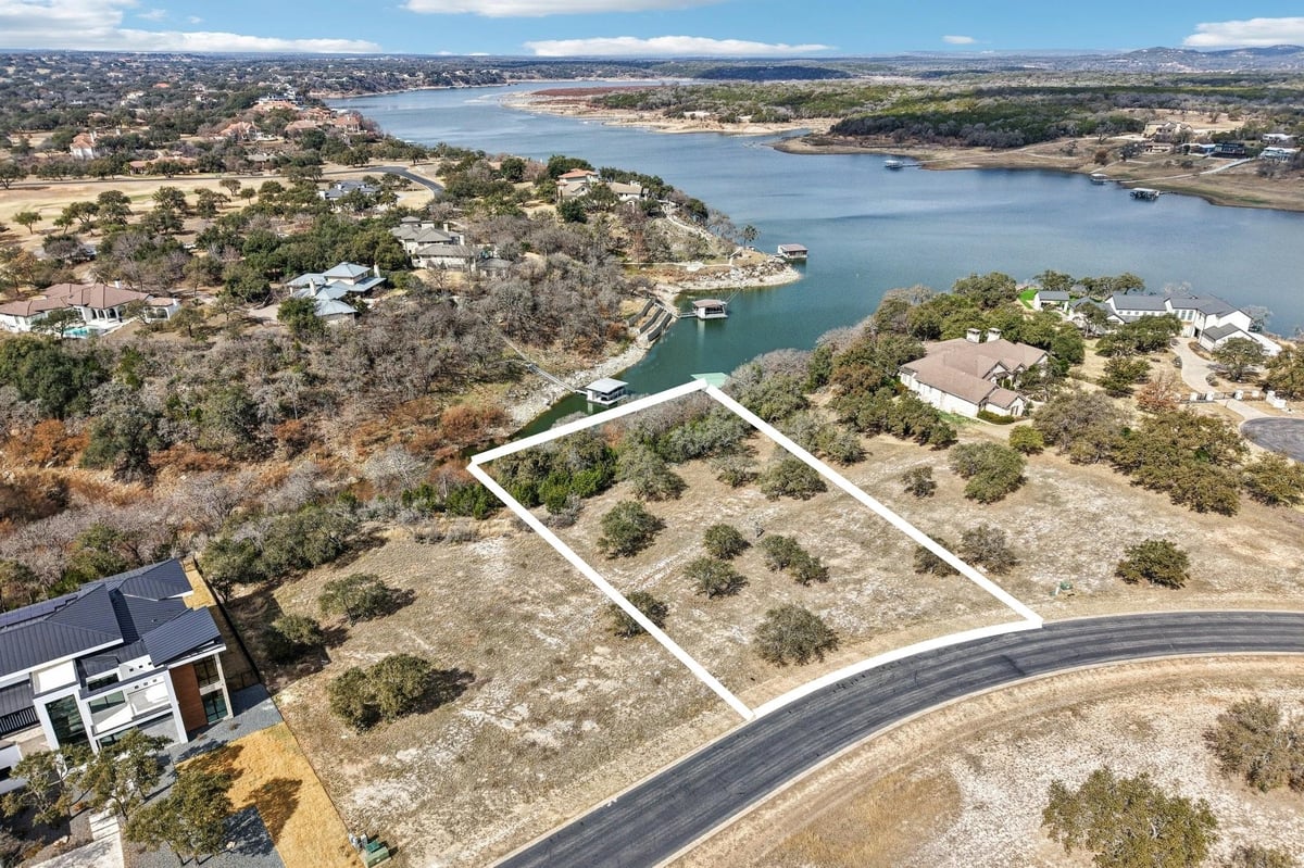 View 3100 Kahala Sunset Dr in Lakecliff On Lake Travis Sec 6 3100 Kahala Sunset Dr - front exterior - Luxury lot in Lakecliff On Lake Travis Sec 6, Spicewood, TX