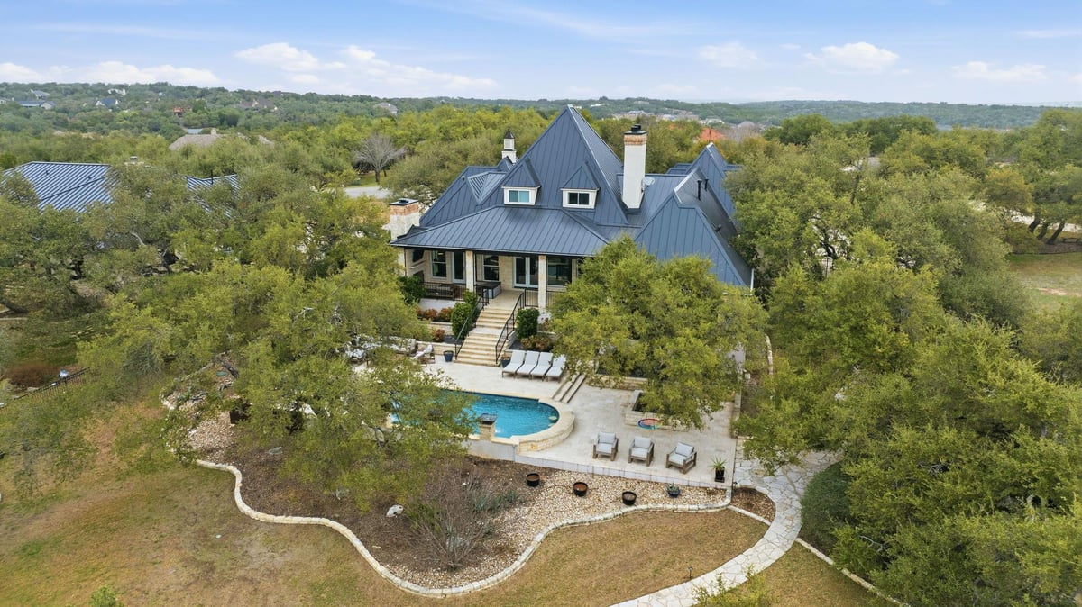 View 3118 La Ventana Pkwy in La Ventana 3118 La Ventana Pkwy - front exterior - Luxury home in La Ventana, Driftwood, TX
