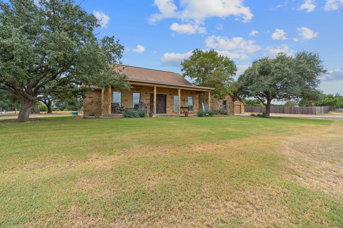 View 313 First Down Dash in Headwaters Of The San Gabriel 313 First Down Dash - front exterior - Luxury home in Headwaters Of The San Gabriel, Burnet, TX