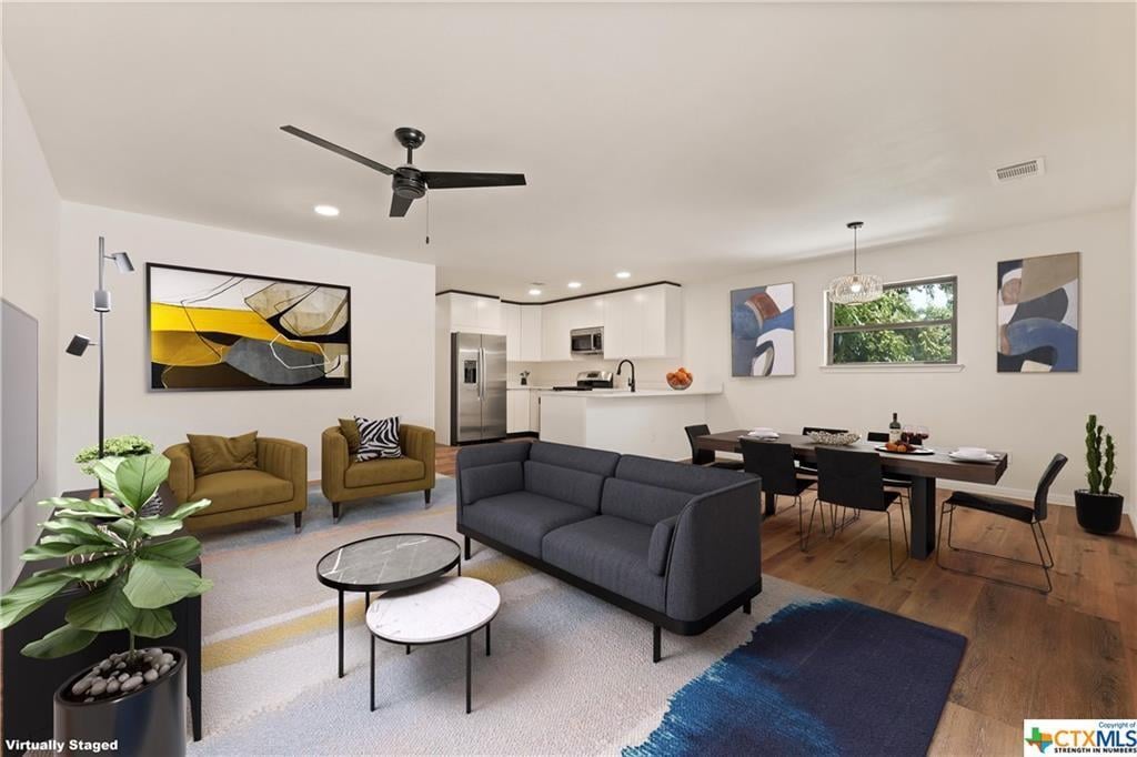 Living area at 313 Mill St - A M Ramsay, San Marcos, TX