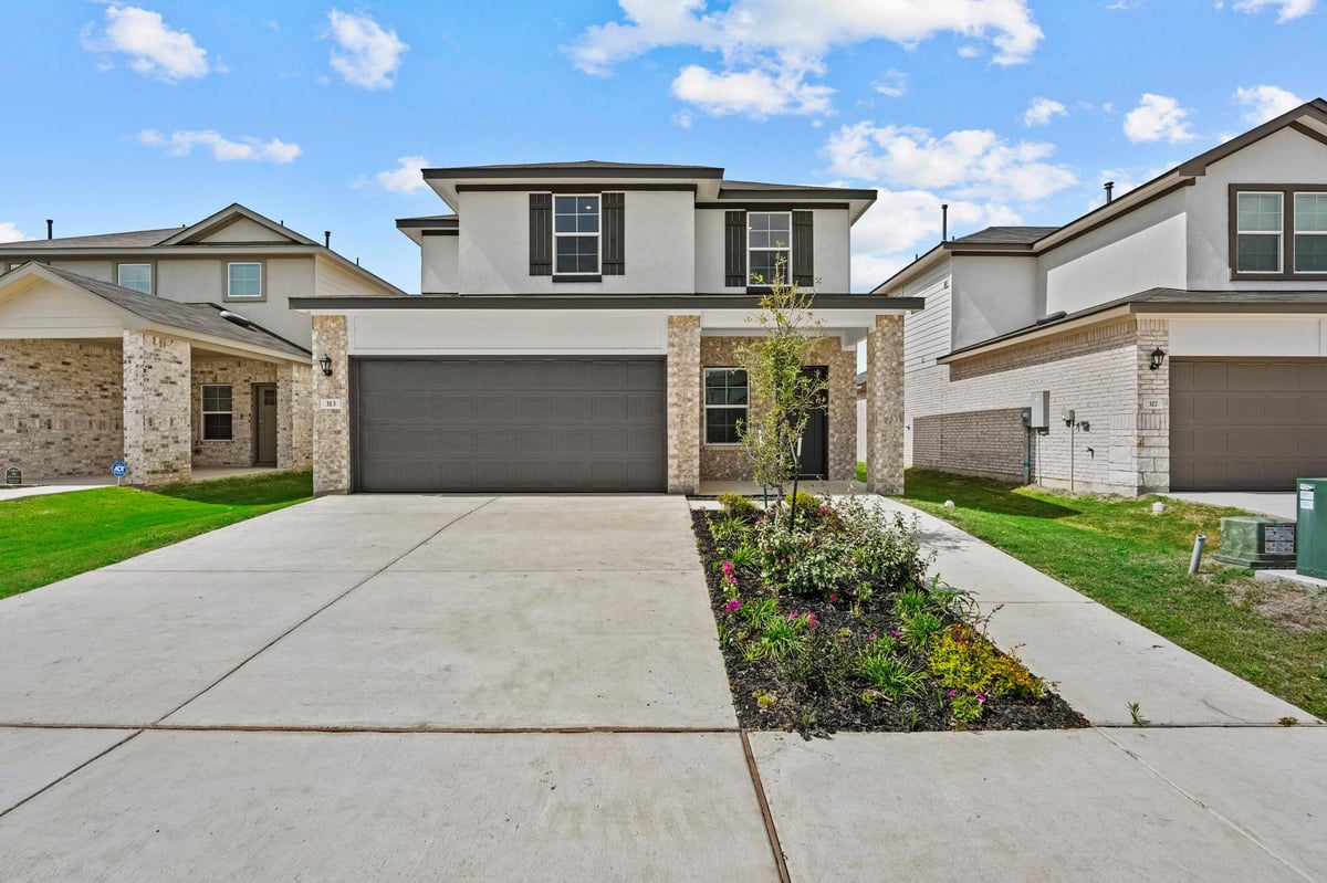 View 313 NEW ALBANY Ln in WHISPER SOUTH 313 NEW ALBANY Ln - front exterior - Luxury home in WHISPER SOUTH, San Marcos, TX