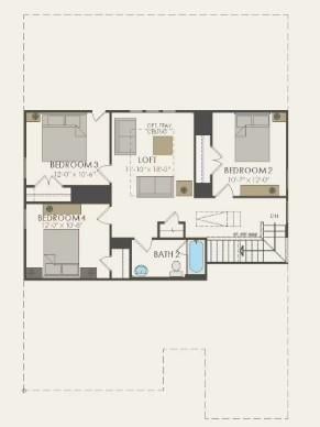Primary bedroom at 317  Bristlecone Bnd - 5 bed 3 bath home