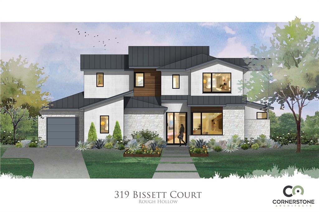 View 319 Bisset CT in Rough Hollow Sec 1 Amdlt1-6, 11 319 Bisset CT - front exterior - Luxury home in Rough Hollow Sec 1 Amdlt1-6, 11, Austin, TX