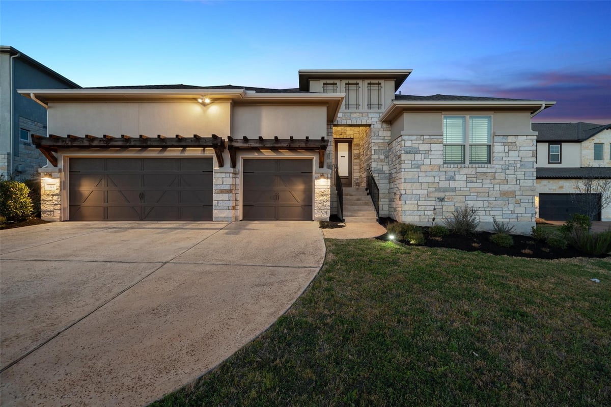View 321 Forza Viola WAY in Lakeway Highlands Ph 2 Sec 2A 321 Forza Viola WAY - front exterior - Luxury home in Lakeway Highlands Ph 2 Sec 2A, Austin, TX
