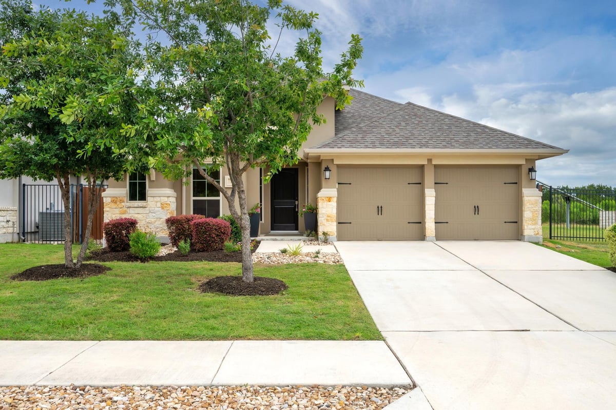 View 321 La Grotta LN in Rancho Sienna 321 La Grotta LN - front exterior - Luxury home in Rancho Sienna, Georgetown, TX