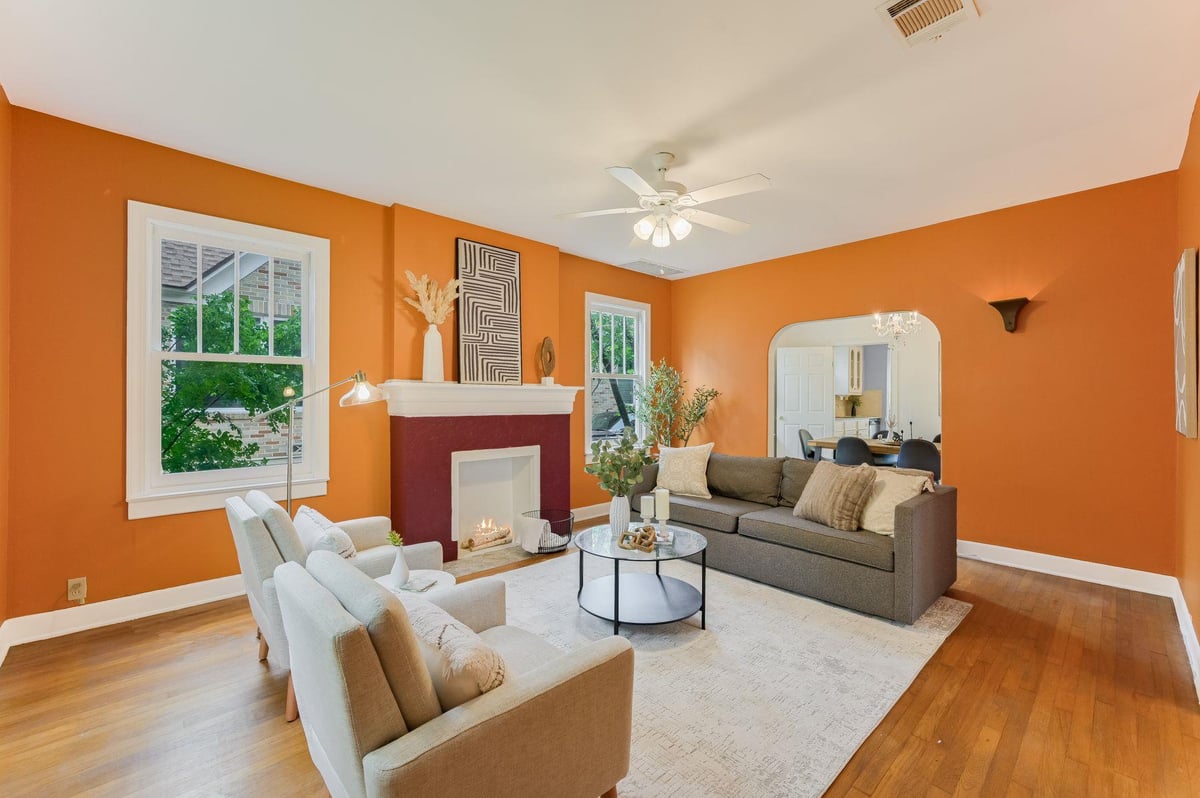 Living area at 3213 Liberty St - 4 bed 3 bath home