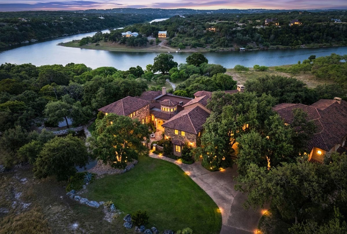 View 3220 Fall Creek Estates DR in Paleface Homesteads 3220 Fall Creek Estates DR - property photo 1 - Luxury home in Paleface Homesteads, Spicewood, TX