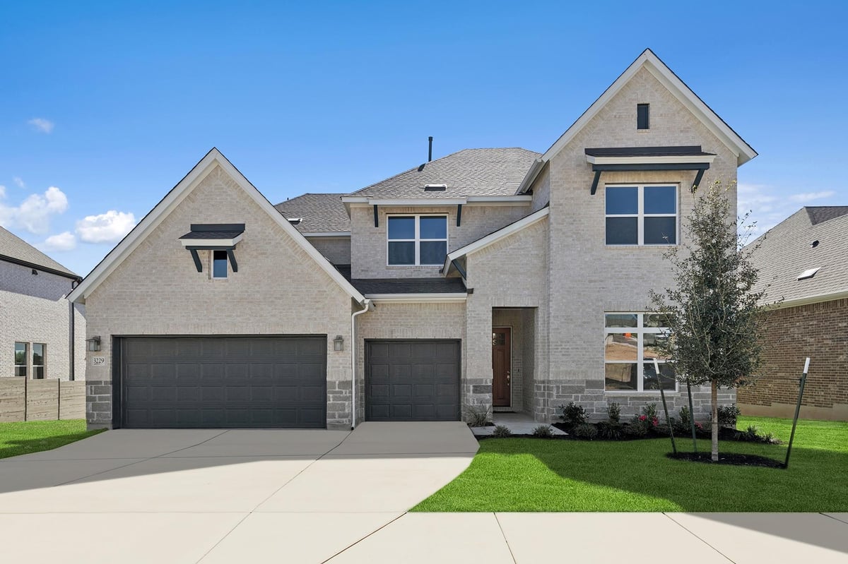 View 3229 Lookout Mountain Rd in Wolf Ranch - West Bend 3229 Lookout Mountain Rd - front exterior - Luxury home in Wolf Ranch - West Bend, Georgetown, TX