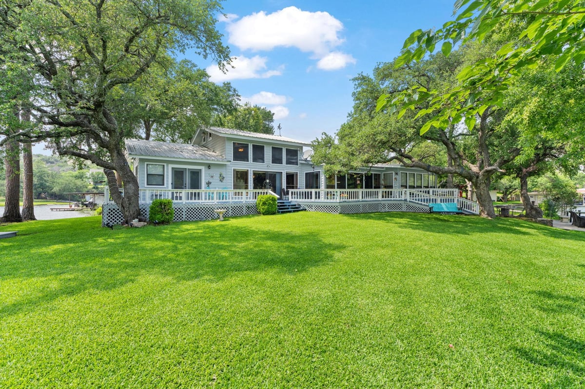 View 327 Mountain View Dr in n/a 327 Mountain View Dr - front exterior - Luxury home in n/a, Sunrise Beach, TX
