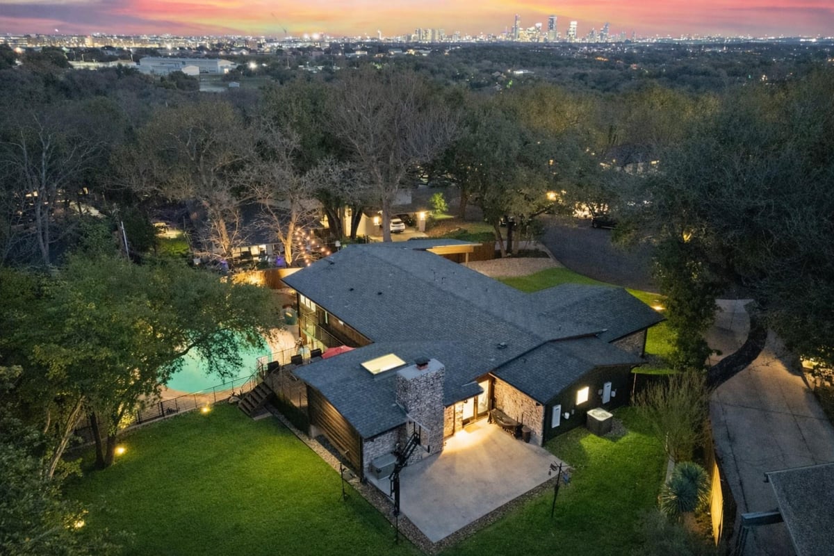 View 3302 Cherry Tree Cir in Balcones Park Add Sec 06 3302 Cherry Tree Cir - pool area with backyard pool - Luxury home in Balcones Park Add Sec 06, Austin, TX