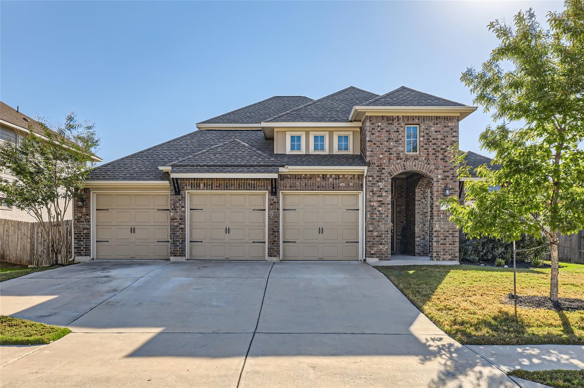 View 3317 Nighthawk Dive Ln in LAKESIDE AT BLACKHAWK 3317 Nighthawk Dive Ln - front exterior - Luxury home in LAKESIDE AT BLACKHAWK, Pflugerville, TX