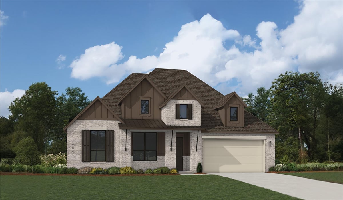 View 333 Tumbling Creek RUN in 6 Creeks at Waterridge 333 Tumbling Creek RUN - front exterior - Luxury home in 6 Creeks at Waterridge, Kyle, TX
