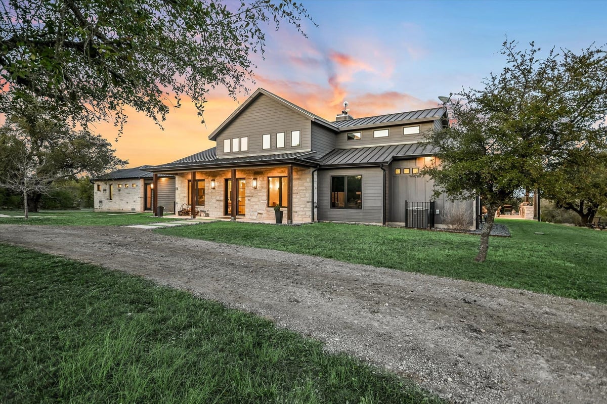 View 3340 Martin Rd in na 3340 Martin Rd - front exterior with 3340 Martin Rd in Dripping Springs - Luxury home in na, Dripping Springs, TX