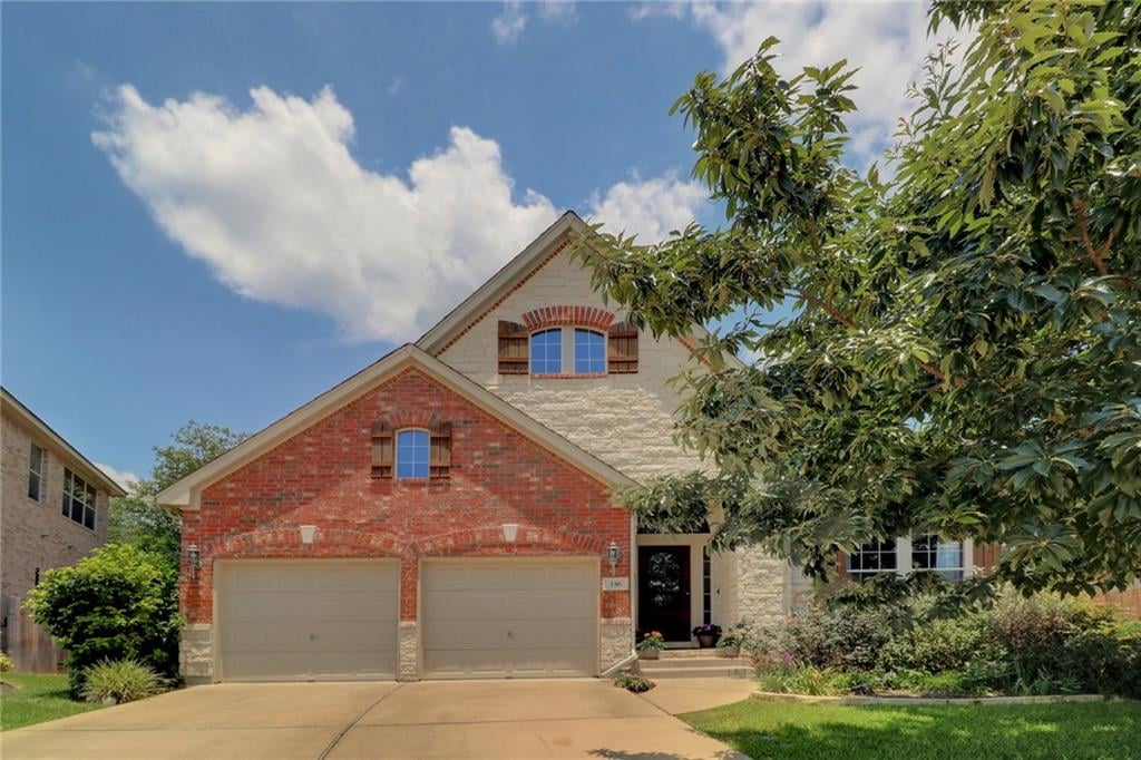 336 El Socorro - front exterior - Luxury home in Steiner Ranch/River Dance, Austin, TX