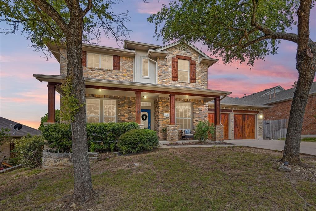 View 340 Manchester Ln in Belterra 340 Manchester Ln - front exterior - Luxury home in Belterra, Austin, TX