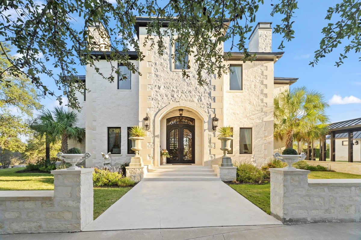 View 3401 Mormon Mill Rd in Hi-Ridge Trails 3401 Mormon Mill Rd - front exterior - Luxury home in Hi-Ridge Trails, Marble Falls, TX