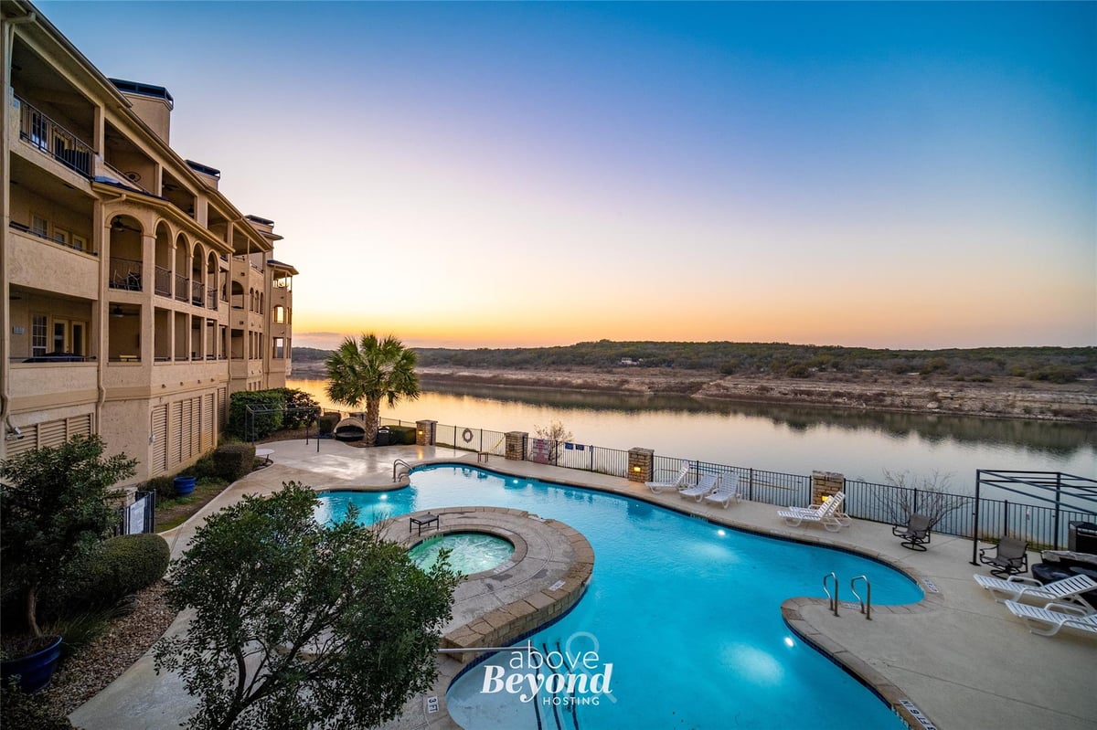 View 3404 American DR Unit #3101 in Island On Lake Travis Condomin 3404 American DR Unit #3101 - front exterior - Luxury home in Island On Lake Travis Condomin, Lago Vista, TX