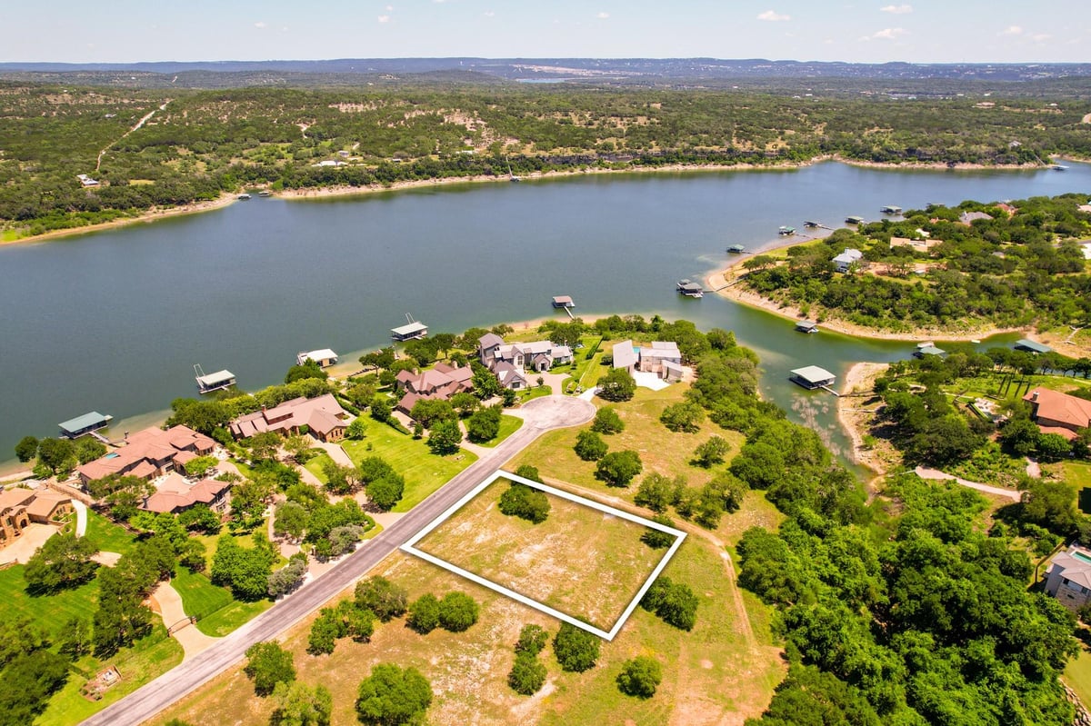 View 3417 Kahala Sunset Dr in Lakecliff on Lake Travis 3417 Kahala Sunset Dr - front exterior - Luxury lot in Lakecliff on Lake Travis, Spicewood, TX