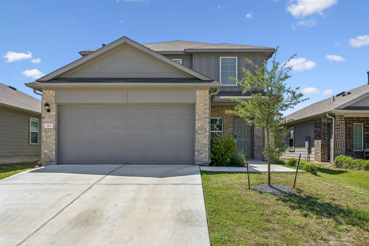 View 343 Sickle LOOP in Harvest Creek Ph2 343 Sickle LOOP - front exterior - Luxury home in Harvest Creek Ph2, Kyle, TX