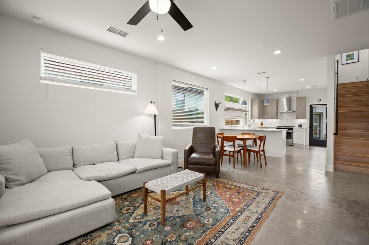 Living area - 3506 Pennsylvania Ave Unit #1 Living area at 3506 Pennsylvania Ave Unit #1 - 5 bed 4 bath home