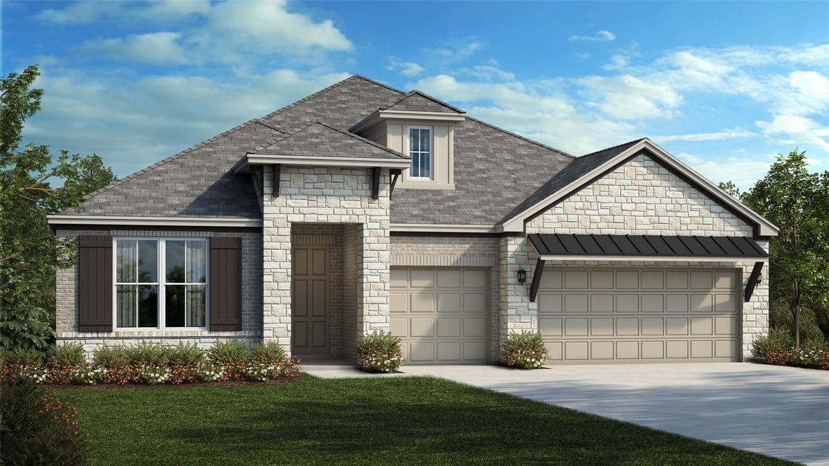 3512 Emerald Lake Path - front exterior - Luxury home in Riverstone, Georgetown, TX