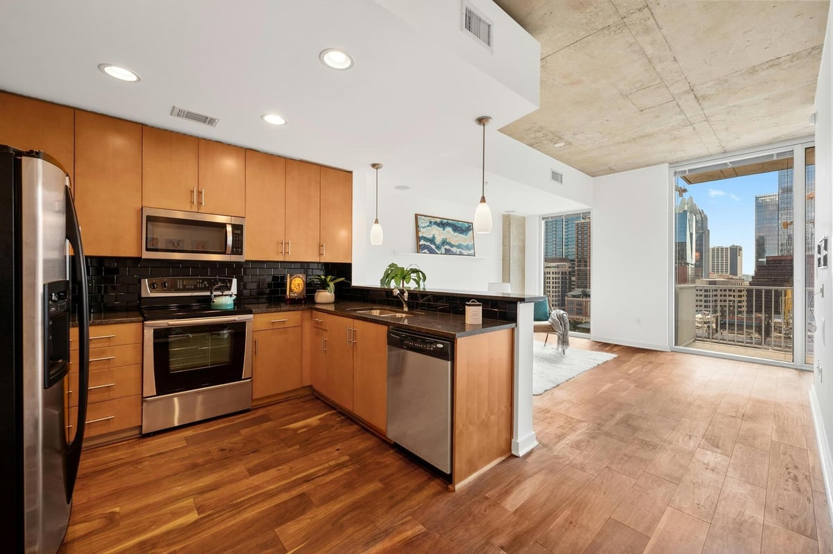 Bathroom at 360 Nueces St Unit #1407 - 1 bed 1 bath home