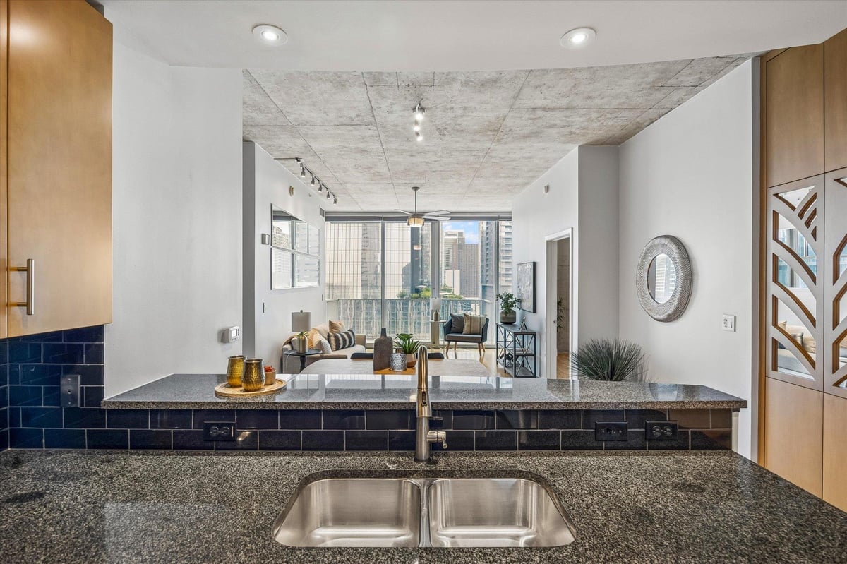 Living area at 360 Nueces St Unit #2005 - 2 bed 2 bath home