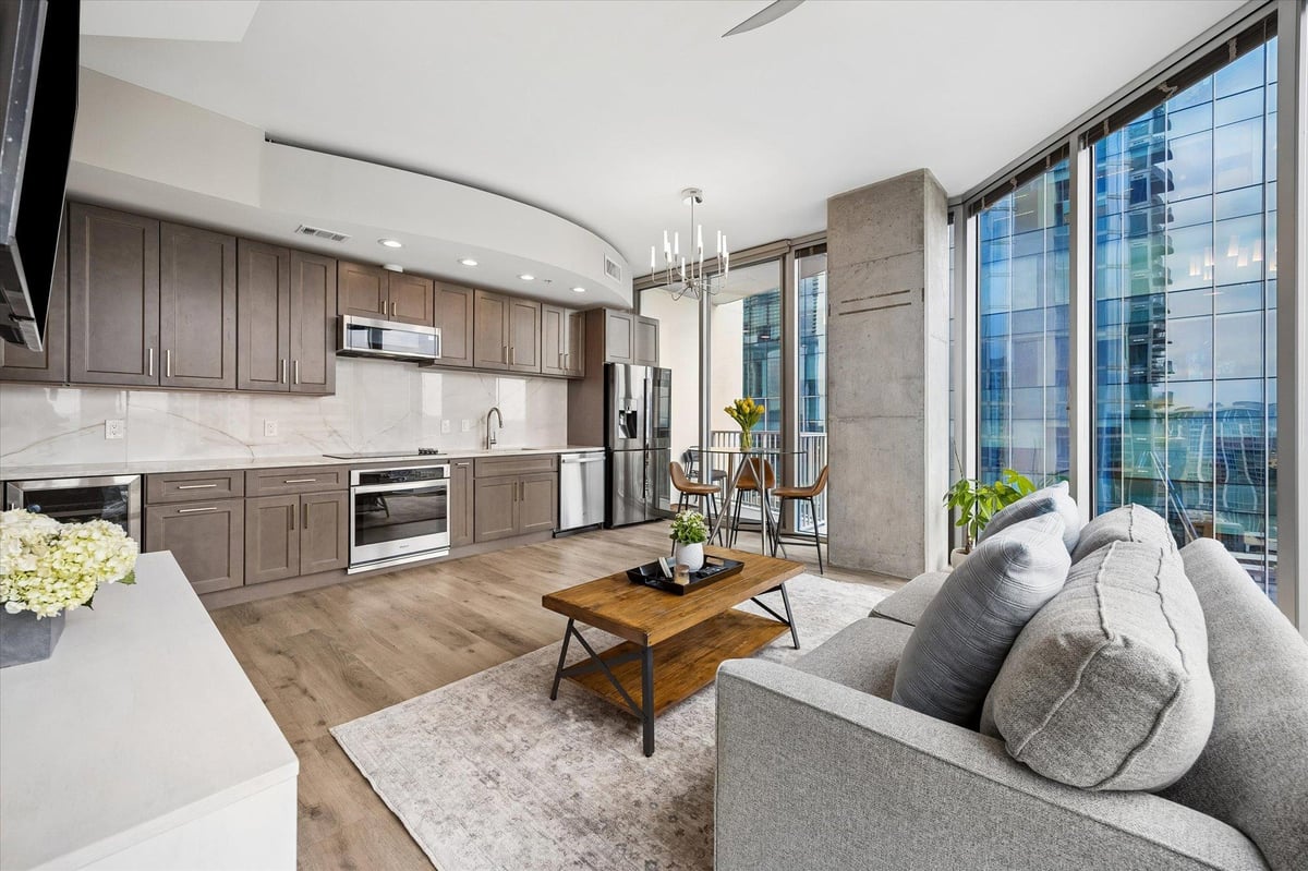 Kitchen at 360 Nueces St Unit #2302 - 2 bed 2 bath home