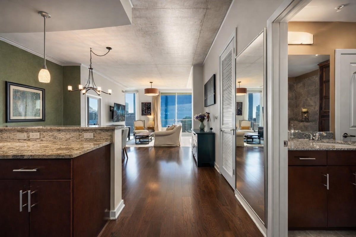 Kitchen at 360 Nueces St Unit #2509 - 2 bed 2 bath home