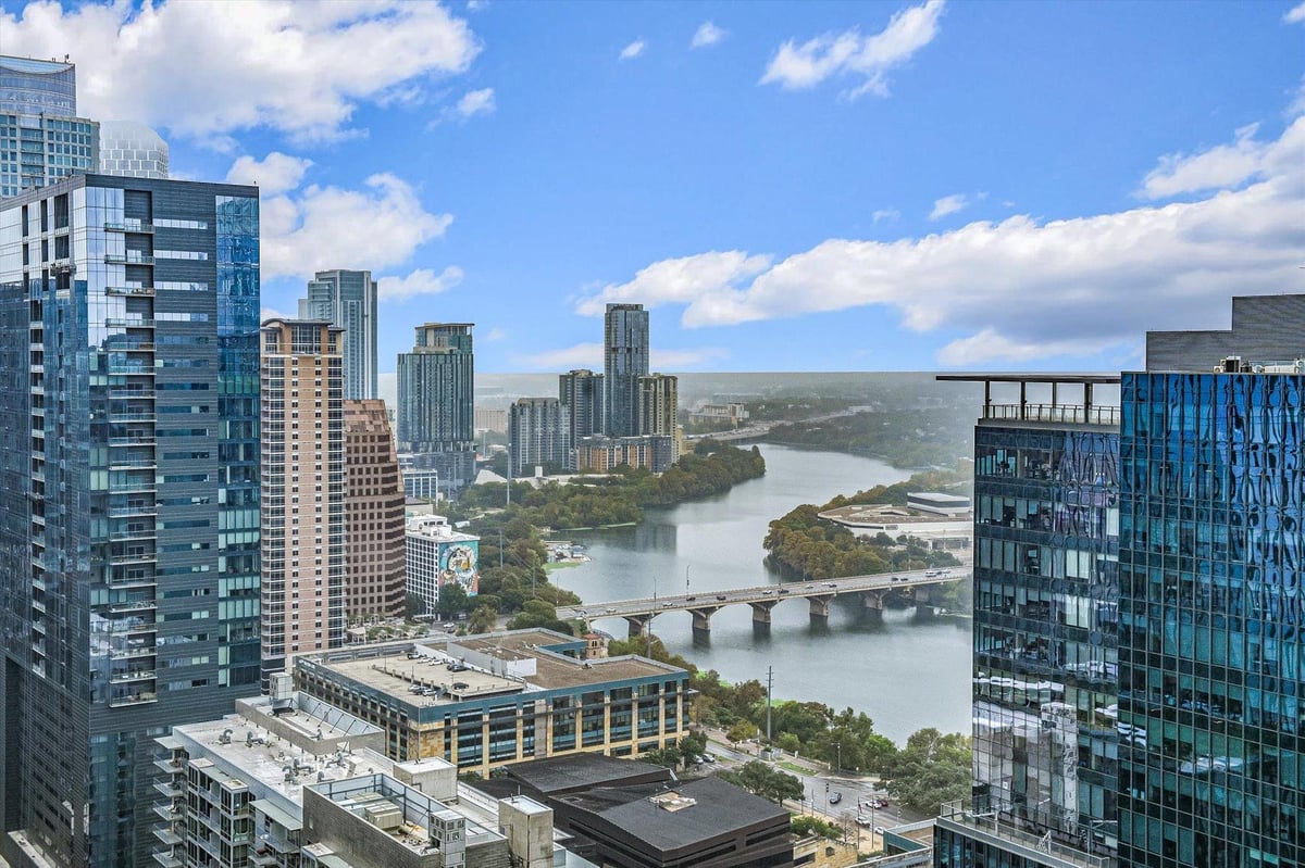 Living area at 360 Nueces St Unit #3609 - 2 bed 2 bath home